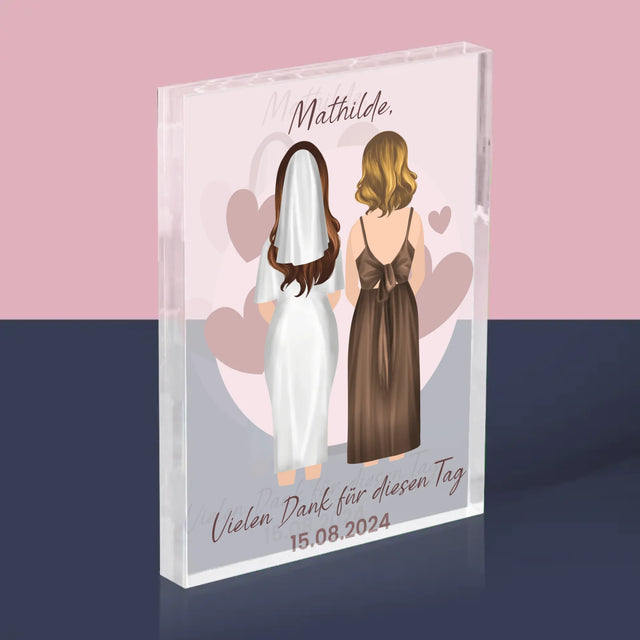 Avatar Creator: Trauzeugin - Acrylblock