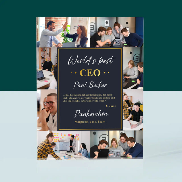Fotocollage: Der Beste Ceo Der Welt - Acrylblock