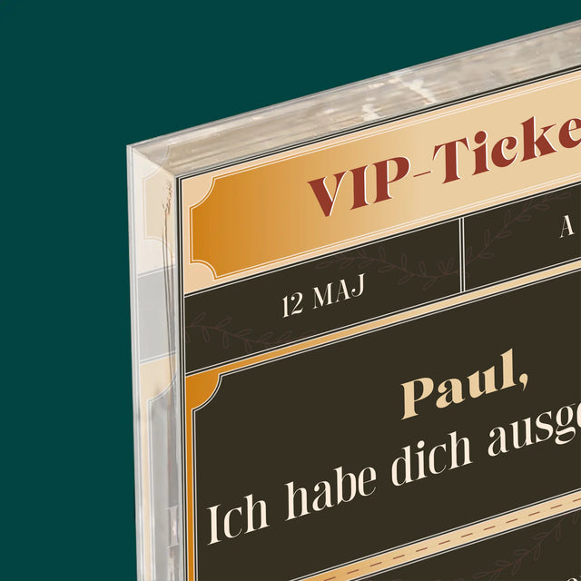 Name Und Unterschrift: Vip-Ticket- Trauzeuge - Acrylblock