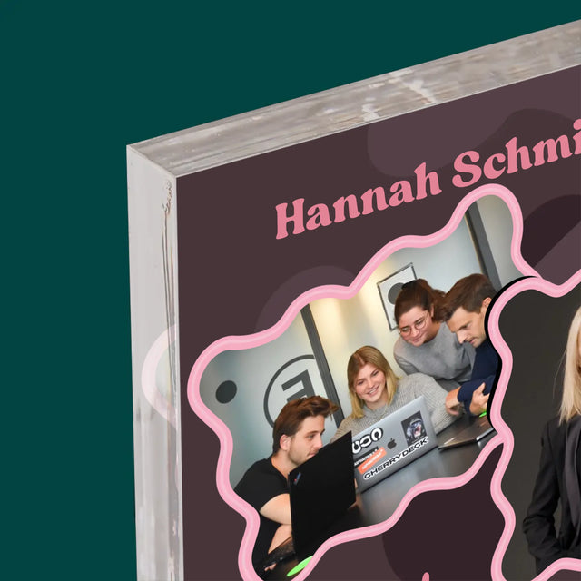 Fotocollage: Beste Chefin  - Acrylblock