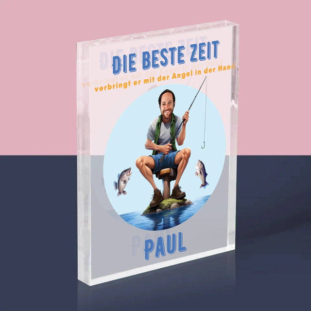 Foto und Unterschrift: Bestzeit - Acrylblock mit Druck | DE