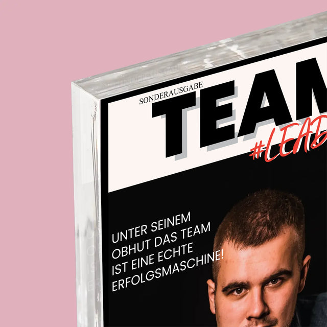 Magazin-Cover: Teamleiter - Acrylblock