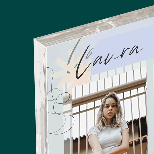 Foto Und Unterschrift: Beste 18-Jährige - Acrylblock