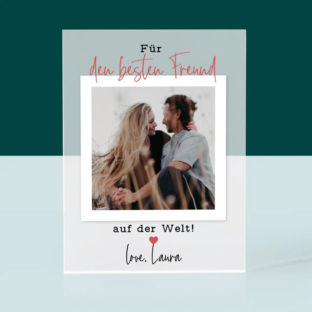 Foto Und Unterschrift: Für Den Besten Freund - Acrylblock