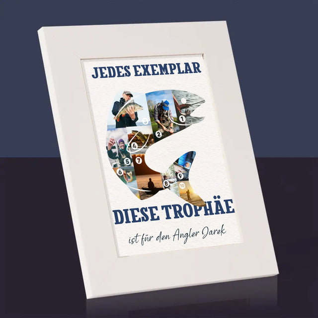 Form-Collage: Exemplar Eines Anglers - Bilderrahmen