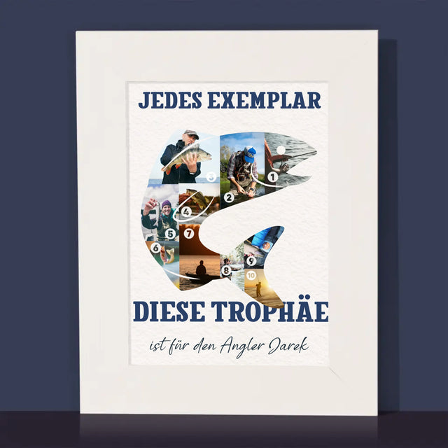 Form-Collage: Exemplar Eines Anglers - Bilderrahmen