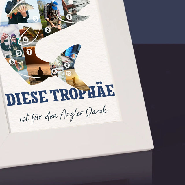 Form-Collage: Exemplar Eines Anglers - Bilderrahmen
