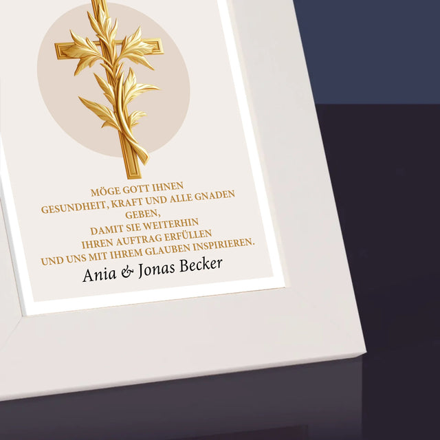 Name Und Unterschrift: Dank An Den Pfarrer - Bilderrahmen