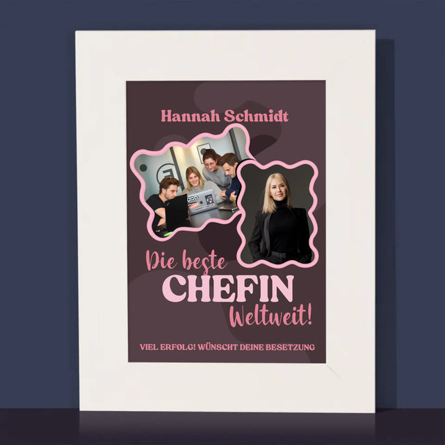 Fotocollage: Beste Chefin  - Bilderrahmen