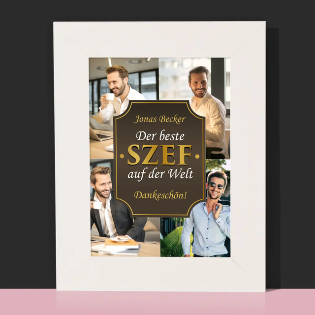 Fotocollage: Der Beste Chef Der Welt  - Bilderrahmen