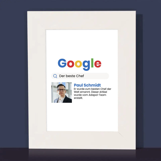 Foto Und Unterschrift: Bester Chef Google Ergebnis - Bilderrahmen