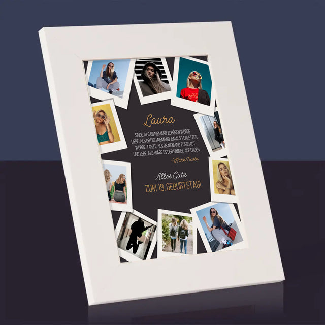 Fotocollage: Geburtstagswünsche - Bilderrahmen