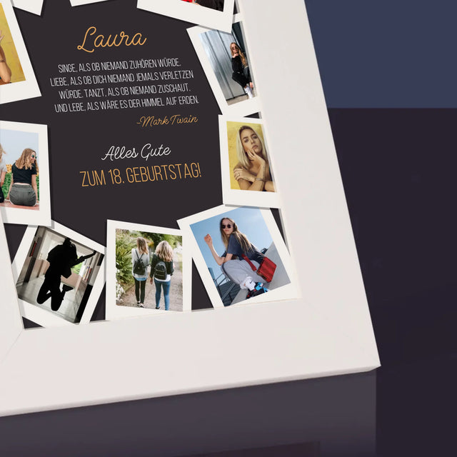Fotocollage: Geburtstagswünsche - Bilderrahmen
