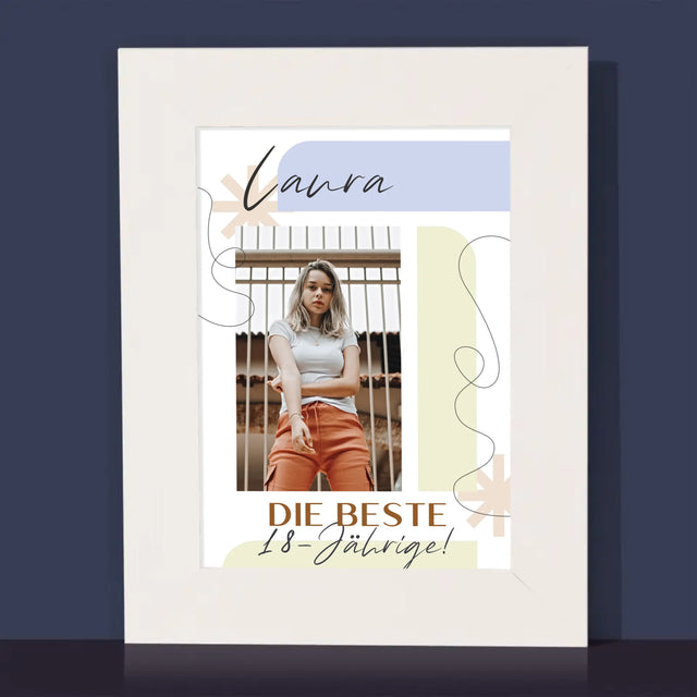 Foto Und Unterschrift: Beste 18-Jährige - Bilderrahmen