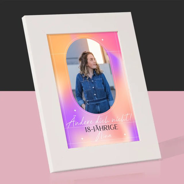 Foto Und Unterschrift: Ändere Dich Nicht - Bilderrahmen