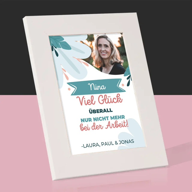 Foto Und Unterschrift: Viel Glück Bei Der Nicht-Arbeit - Bilderrahmen