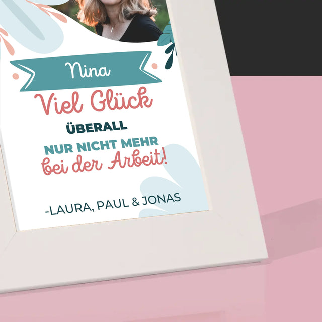 Foto Und Unterschrift: Viel Glück Bei Der Nicht-Arbeit - Bilderrahmen