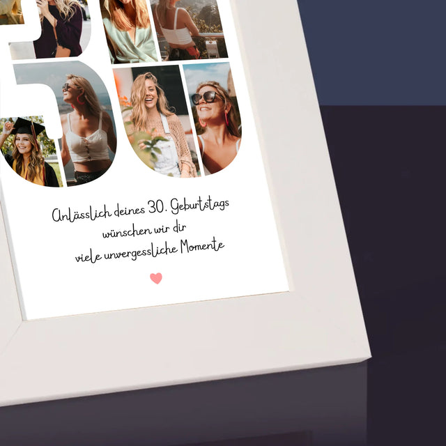 Fotocollage: Wünsche Zum 30. Geburtstag - Bilderrahmen
