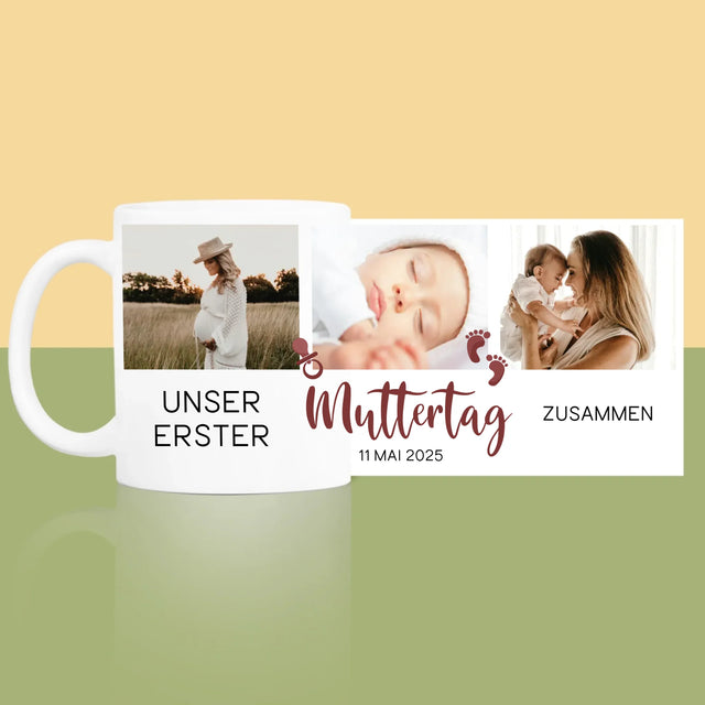 Fotocollage: Unser Erster Muttertag - Tasse