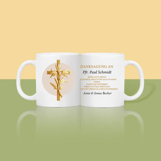 Name Und Unterschrift: Dank An Den Pfarrer - Tasse