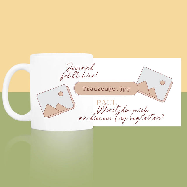 Name Und Unterschrift: Jemand Fehlt - Trauzeuge - Tasse