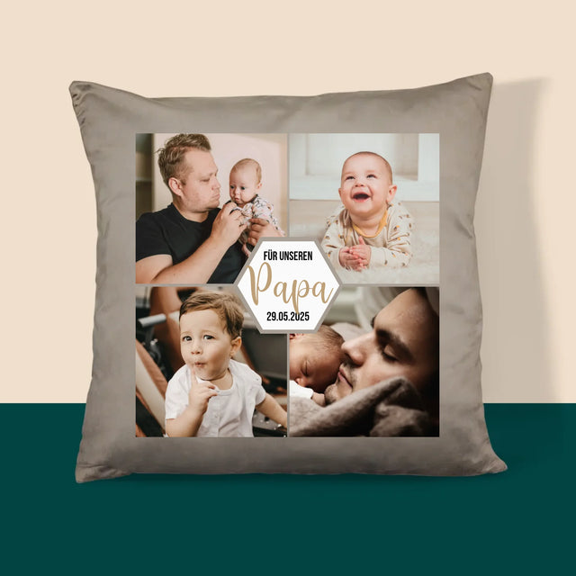Fotocollage: Für Unseren Papa - Kissen