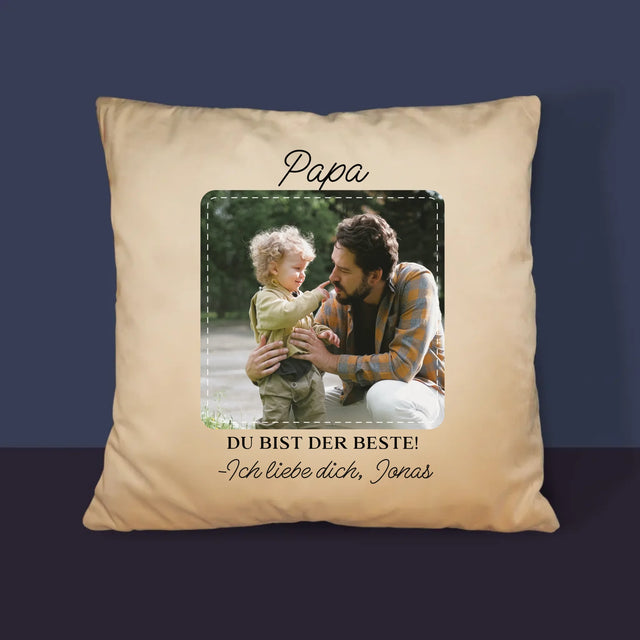 Foto Und Unterschrift: Der Beste Papa - Kissen