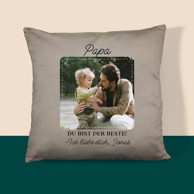 Foto Und Unterschrift: Der Beste Papa - Kissen