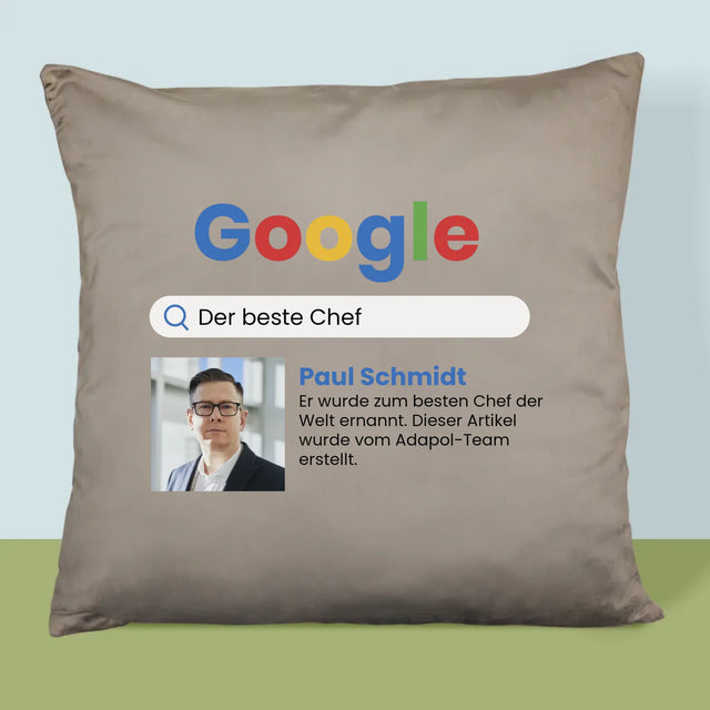 Foto Und Unterschrift: Bester Chef Google Ergebnis - Kissen