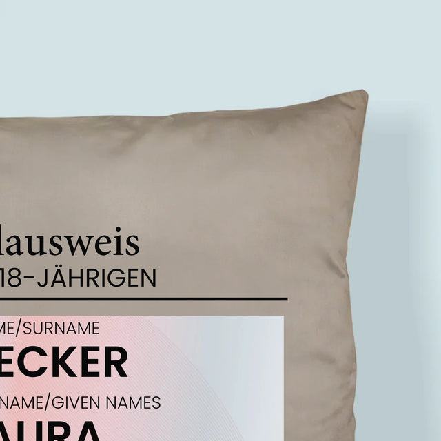 Foto Und Unterschrift: Personalausweis - Kissen