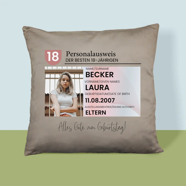 Foto Und Unterschrift: Personalausweis - Kissen