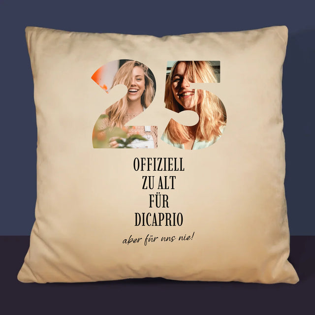 Buchstaben-Collage: Zu Alt Für Dicaprio - Kissen