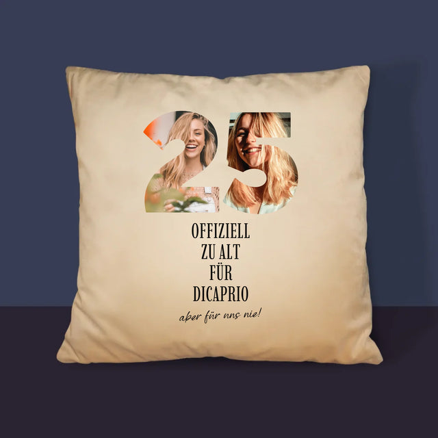 Buchstaben-Collage: Zu Alt Für Dicaprio - Kissen