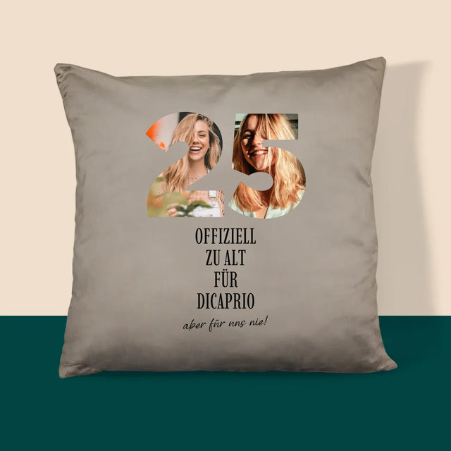 Buchstaben-Collage: Zu Alt Für Dicaprio - Kissen