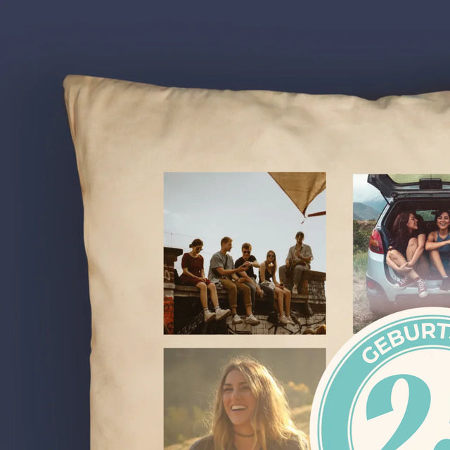 Fotocollage: 25 Geburtstag - Kissen