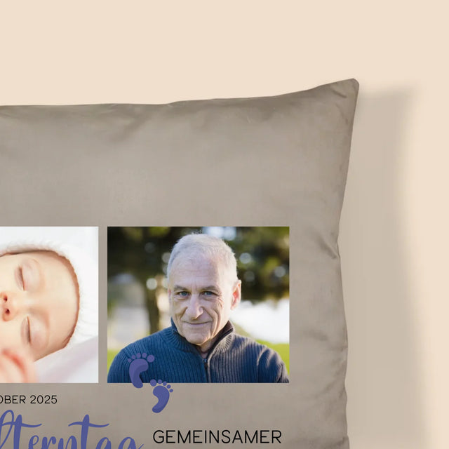 Fotocollage: Erster Gemeinsamer Großelterntag - Kissen