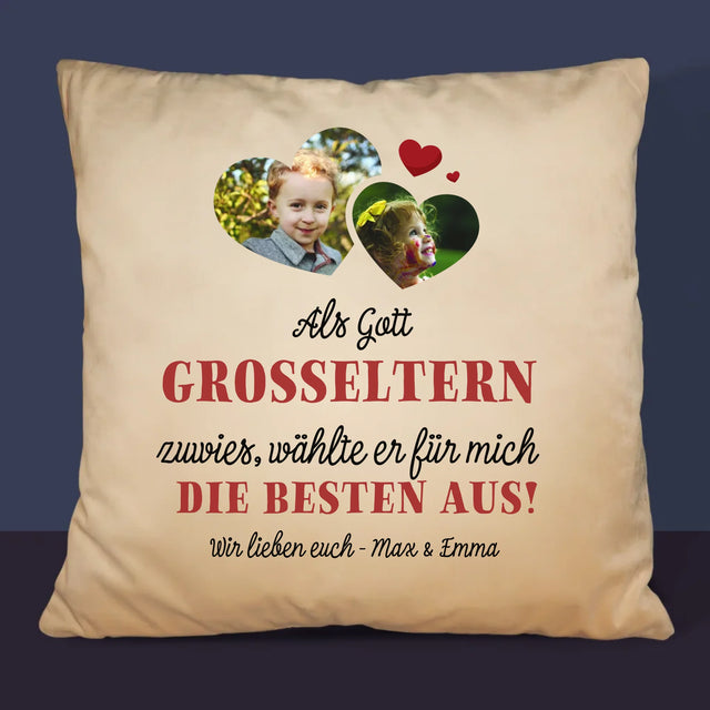 Fotocollage: Als Gott Großeltern Zuwies - Kissen