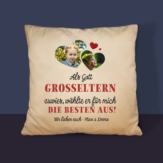 Fotocollage: Als Gott Großeltern Zuwies - Kissen