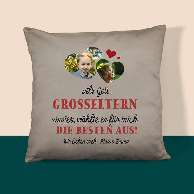 Fotocollage: Als Gott Großeltern Zuwies - Kissen