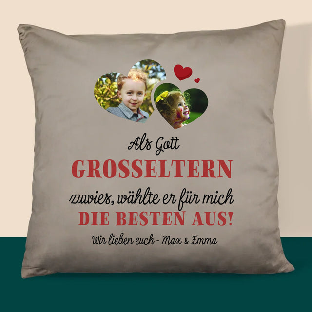 Fotocollage: Als Gott Großeltern Zuwies - Kissen