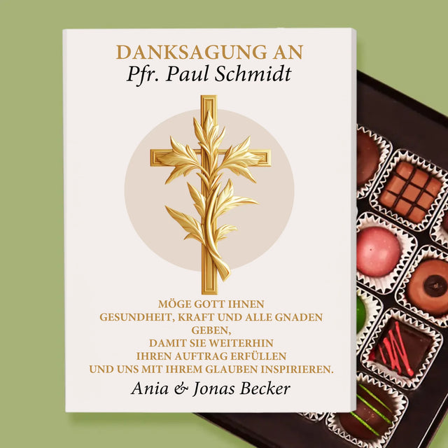 Name Und Unterschrift: Dank An Den Pfarrer - Pralinen