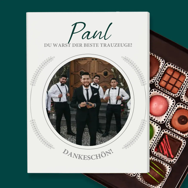 Foto Und Unterschrift: Du Warst Der Beste Trauzeuge - Pralinen