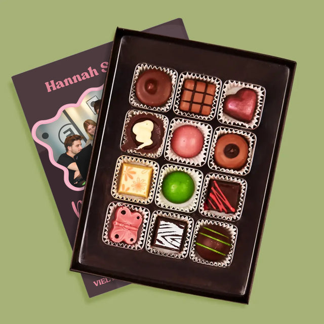 Fotocollage: Beste Chefin  - Pralinen