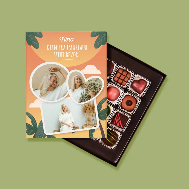 Fotocollage: Traumurlaub - Pralinen