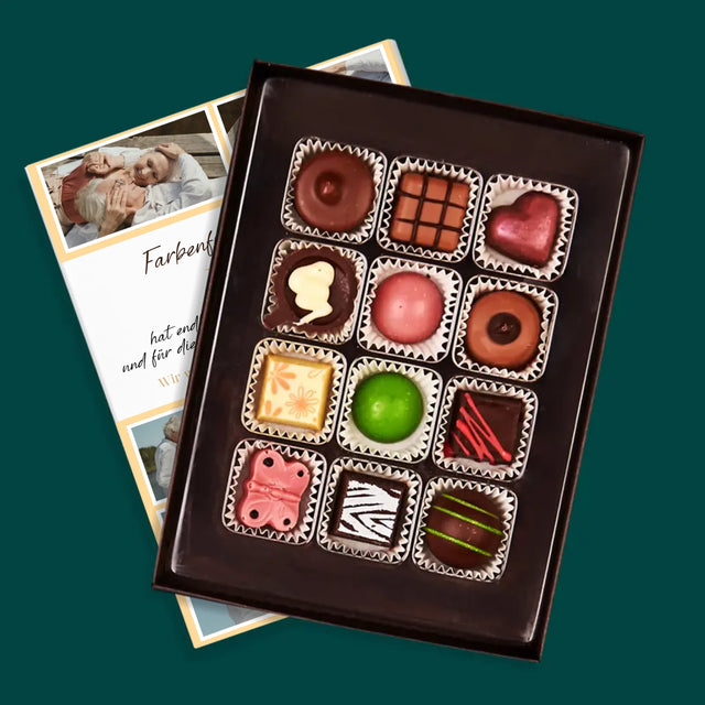 Fotocollage: Farbenfroher Ruhestand - Pralinen