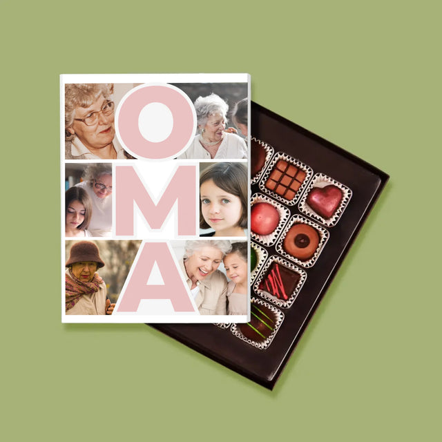 Fotocollage: Oma – Personalisierte Pralinen | DE
