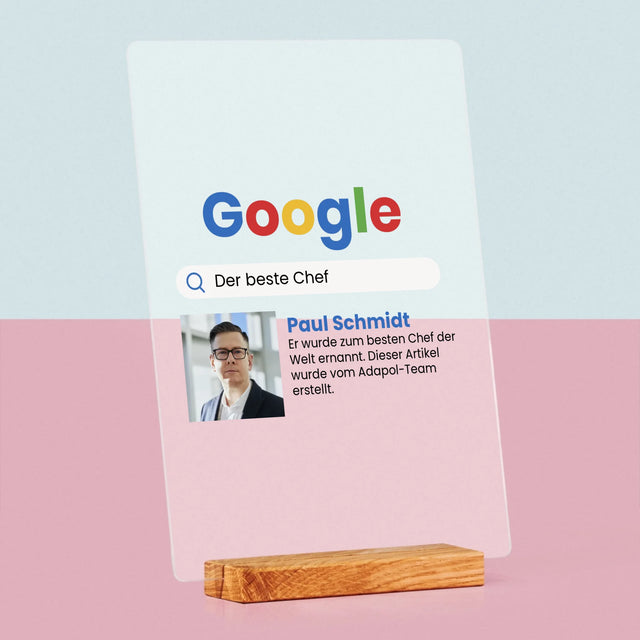 Foto Und Unterschrift: Bester Chef Google Ergebnis - Druck Auf Acrylglas