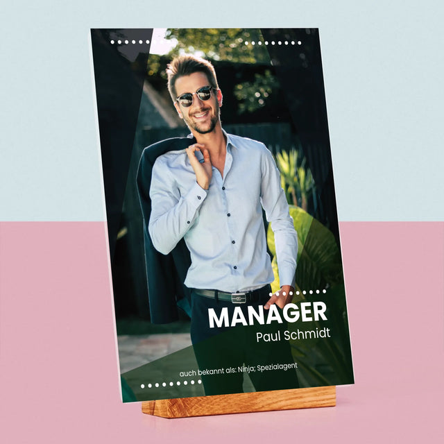 Foto Und Unterschrift: Geschäftsführer - Druck Auf Acrylglas