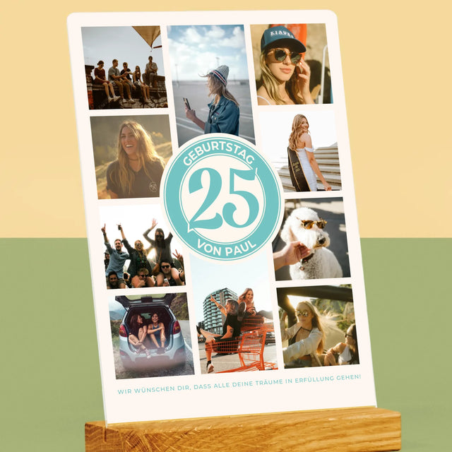 Fotocollage: 25 Geburtstag - Druck Auf Acrylglas