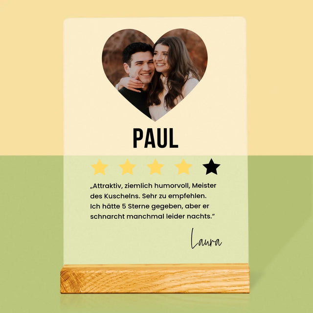 Foto Und Unterschrift: Bester Freund-Empfohlen - Druck Auf Acrylglas